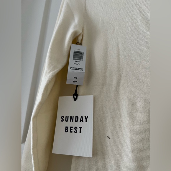 Aritzia Sunday Best Ralf Long sleeve dress in whisper white size M NWT - Picture 2 of 3